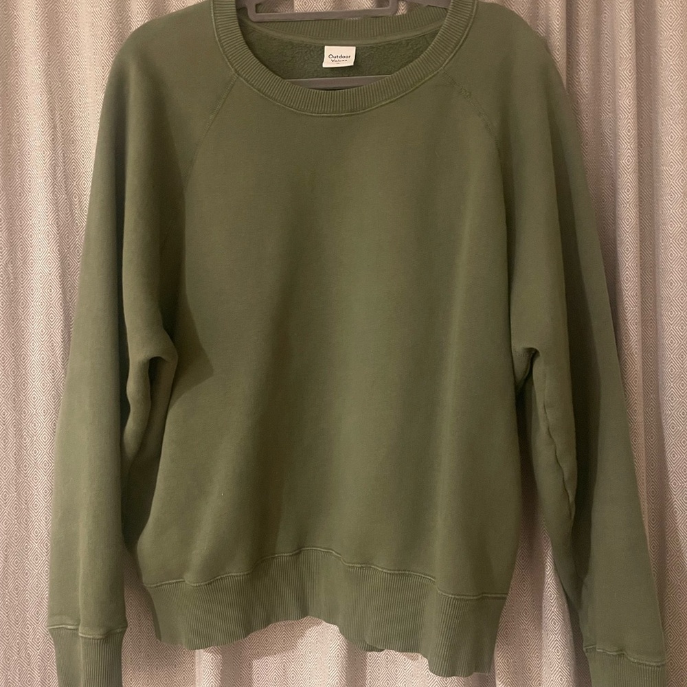 Outdoor Voices Olive Green Crewneck Sweater